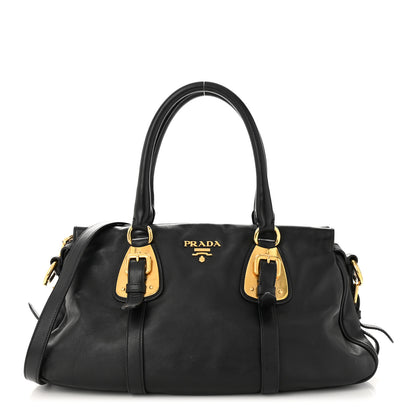 Prada Soft Calf Shopping Satchel Black 1 of 11