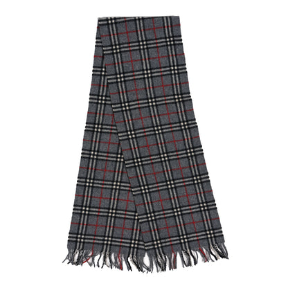 Burberry Cashmere Check Scarf Grey 2 of 3