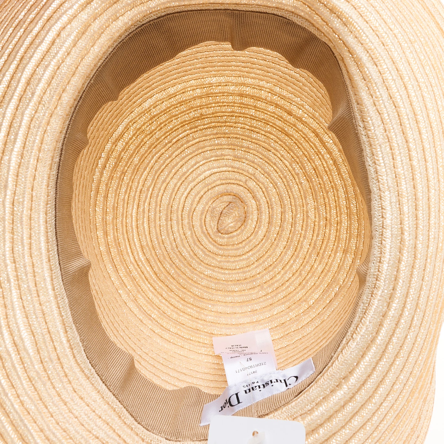 Straw Lage Dioresort Brim Hat 57 Beige