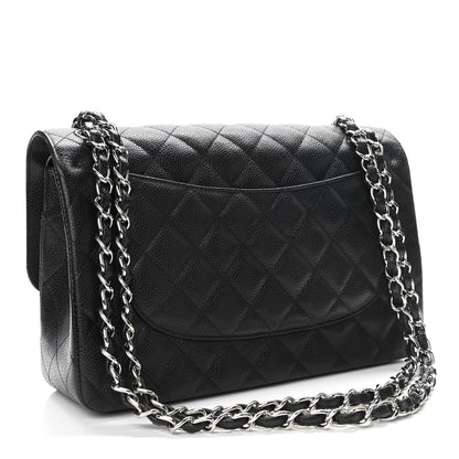 Chanel Caviar Quilted Jumbo Double Flap Black 3 of 11