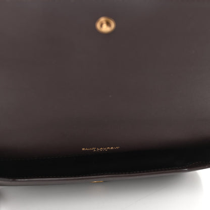 Saint Laurent Lambskin Heart Embossed Monogram Chain Wallet Vintage Cognac 5 of 9