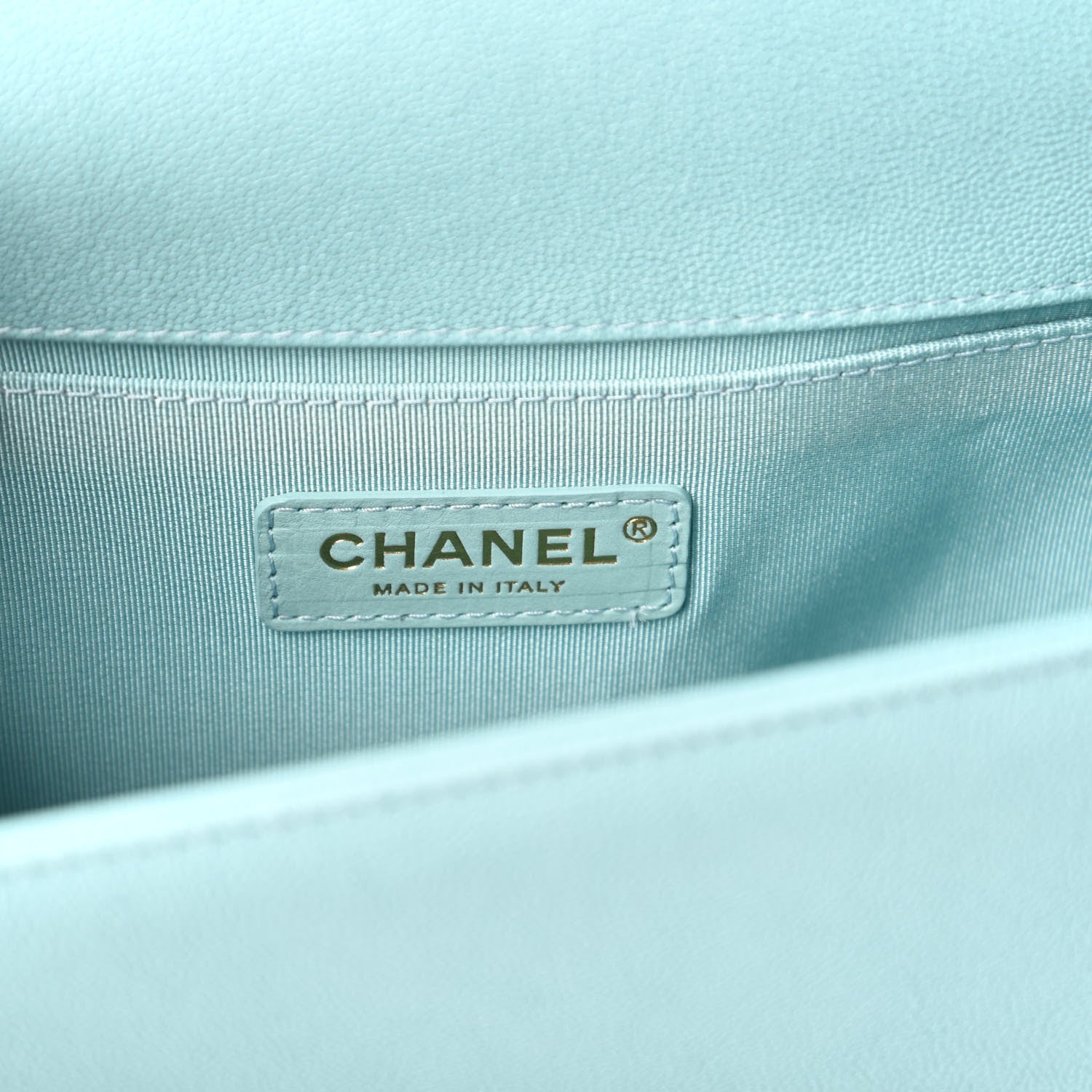 Chanel Caviar Quilted Medium Boy Flap Light Blue 9 of 12