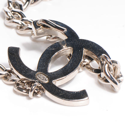 Chanel Enamel CC Ceinture Fantai Adjustable Belt Silver Black 5 of 7