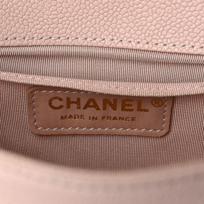Chanel Caviar Chevron Quilted Small Boy Flap Light Pink 6 of 15