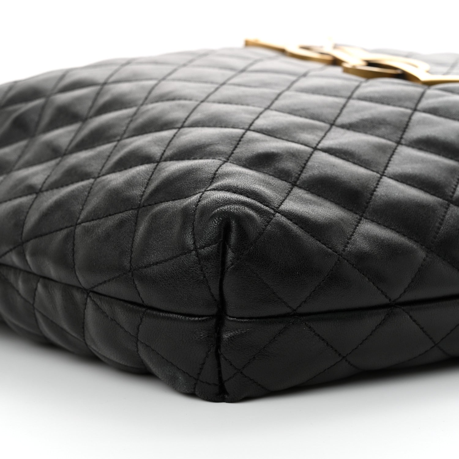 Saint Laurent Lambskin Quilted Maxi Icare Shopping Tote Black 10 of 12