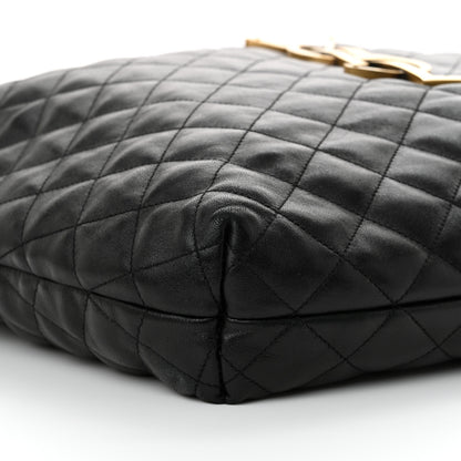 Saint Laurent Lambskin Quilted Maxi Icare Shopping Tote Black 10 of 12