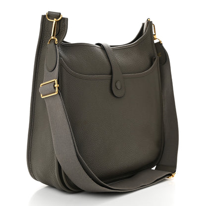 Hermes Taurillon Clemence Evelyne III GM Etain 3 of 12