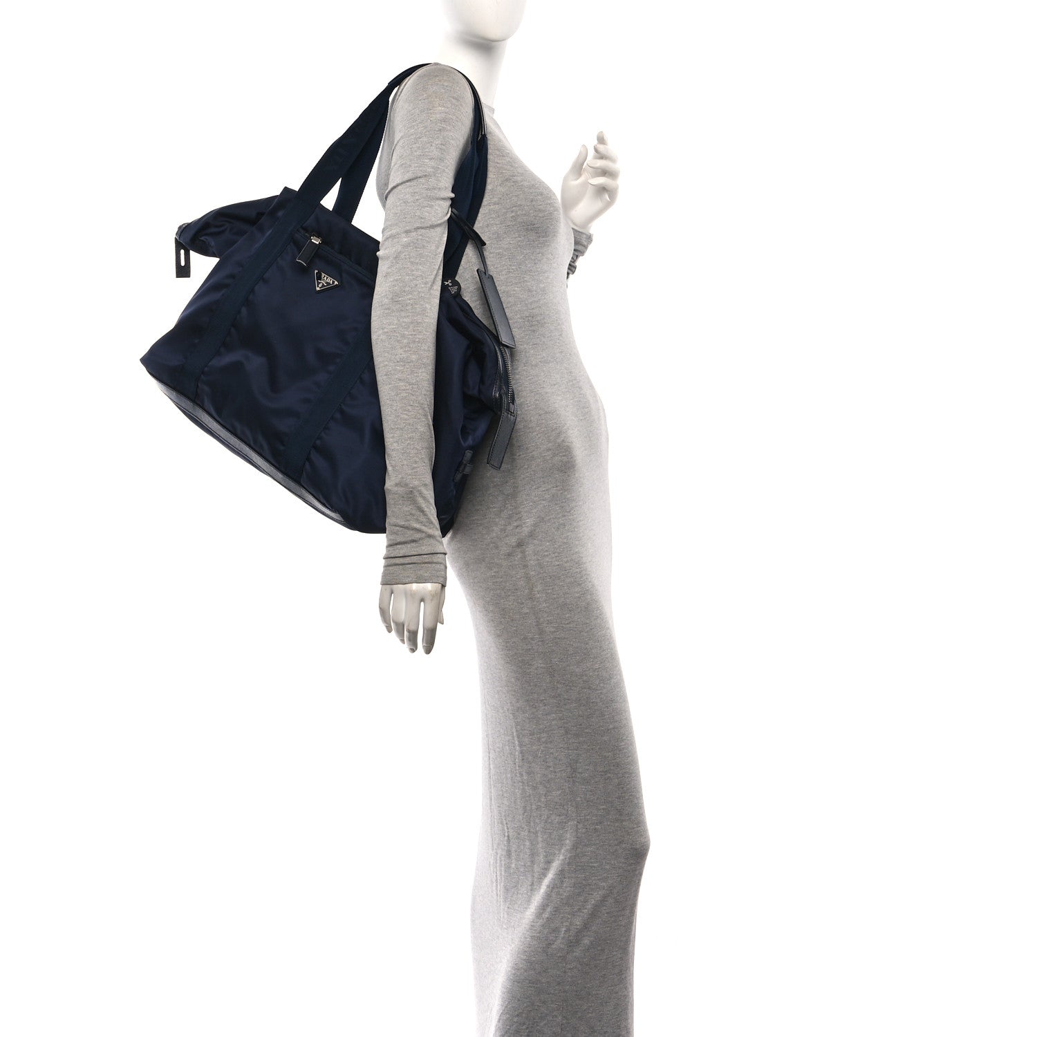 Prada Re-Nylon Saffiano Duffle Bag Navy 2 of 9