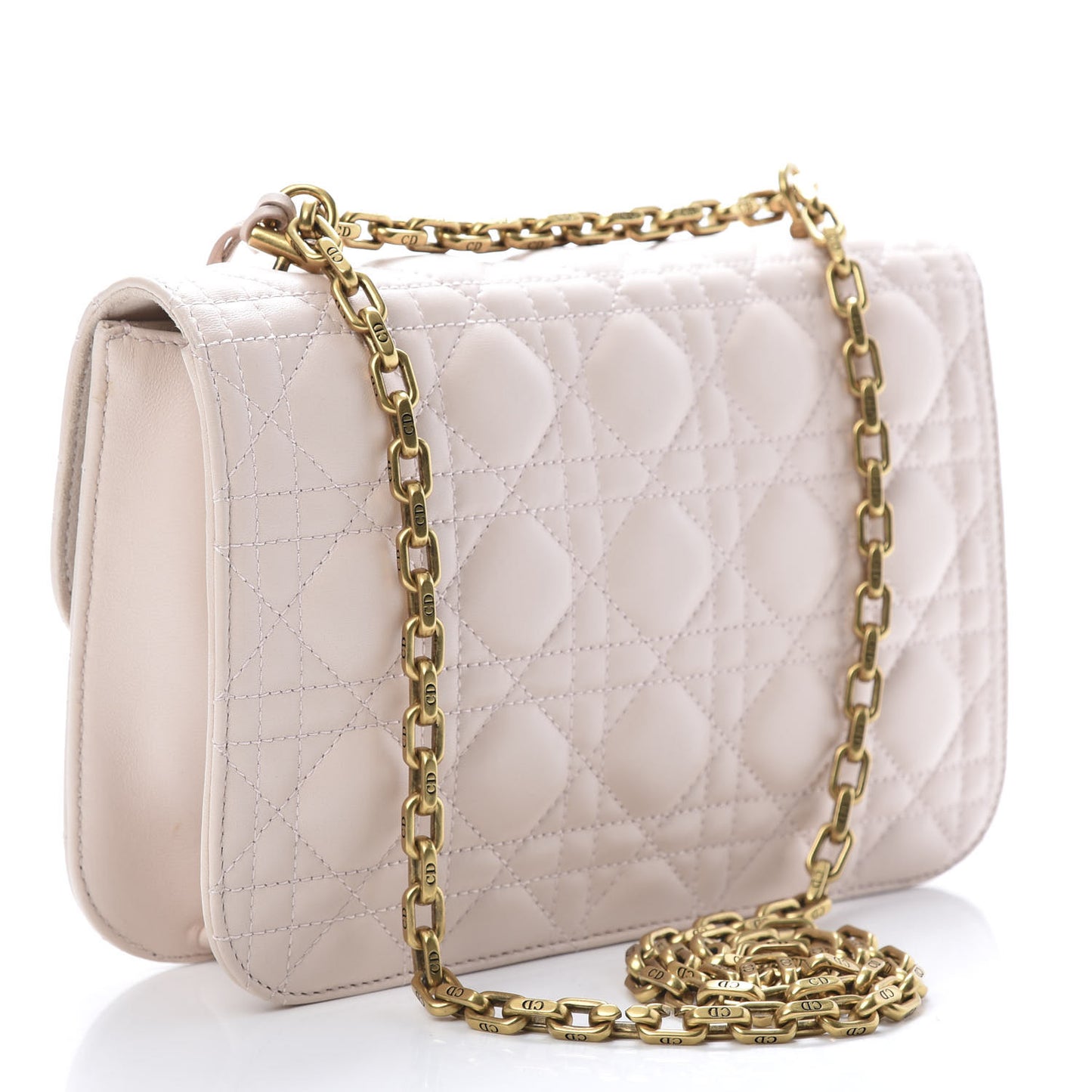 Lambskin Cannage Large Dioraddict Flap Rose Poudre