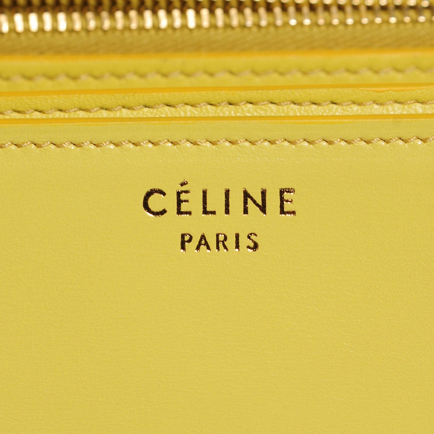 Celine Smooth Calfskin Large Classic Box Flap Bag Fluo Yellow 6 of 8