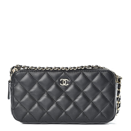 Chanel Lambskin Quilted Small Clutch With Chain Black 1 of 18