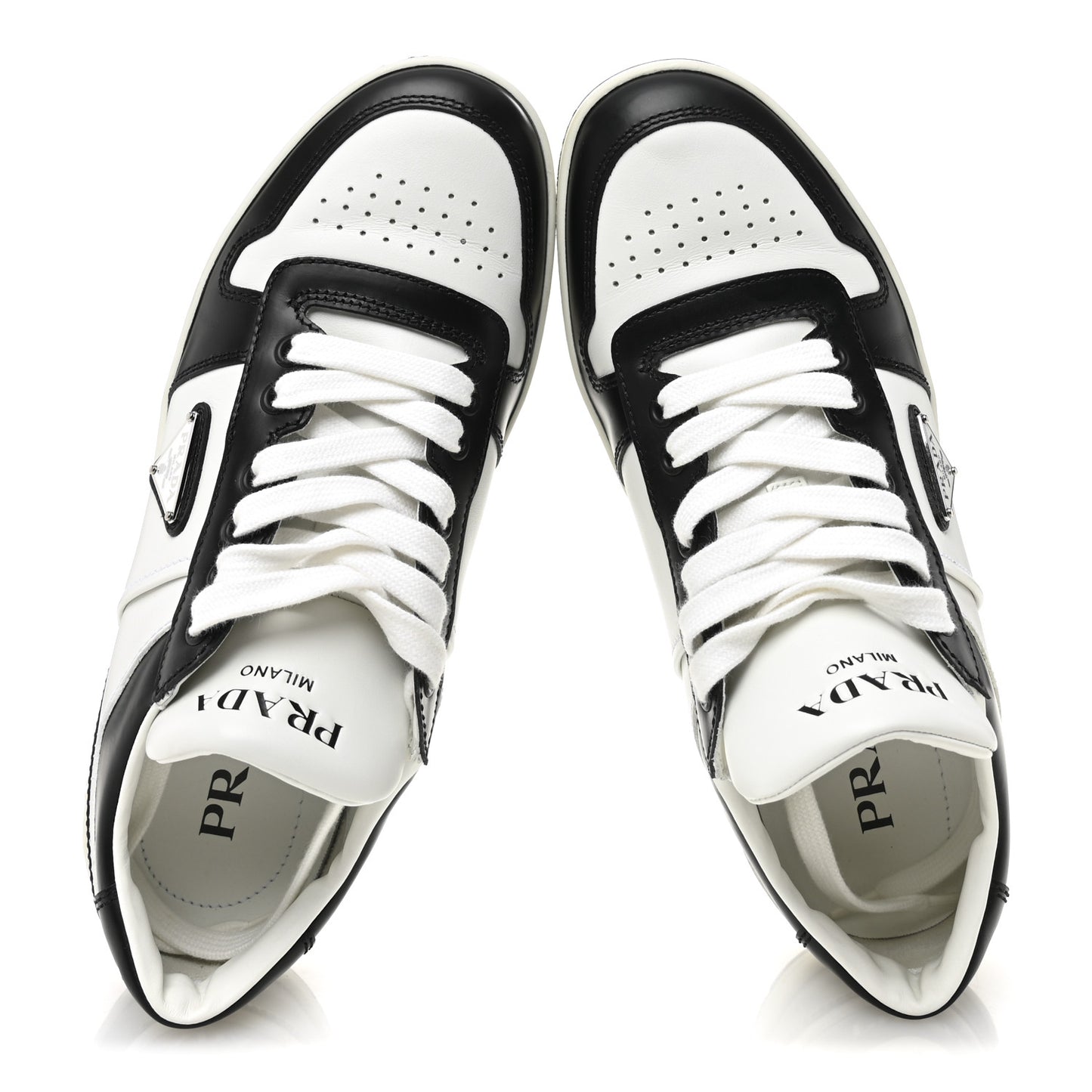 Vitello Sport Spazzolato Rois Triangle Logo Womens Downtown Low Top 30mm Sneakers 39.5 White Black