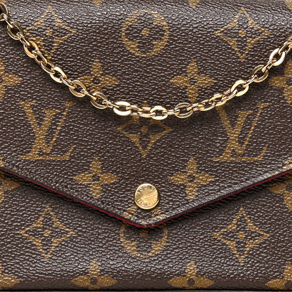 Louis Vuitton Monogram Pochette Felicie Chain Wallet Fuchsia 8 of 10