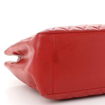 Chanel Caviar Quilted Grand Shopping Tote GST Red 9 of 11