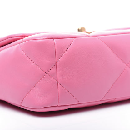 Chanel Lambskin Quilted Medium 19 Flap Pink 6 of 17