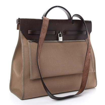Hermes Toile Vache Hunter Herbag Zip 39 MM Etoupe Ebene 4 of 10