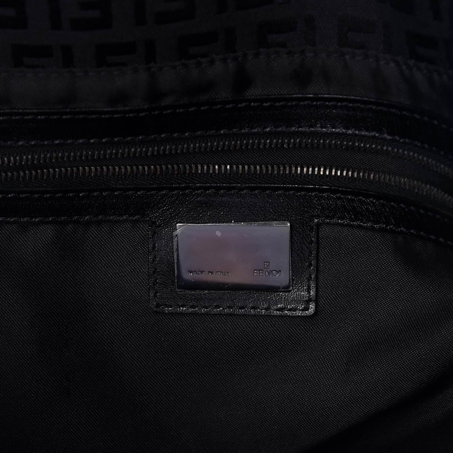 Fendi Zucchino Shoulder Bag Black 6 of 15