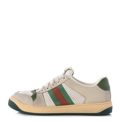 Gucci Nubuck Web Womens Screener Sneakers 36 Dusty Milk New Mystic White Vintage Green 1 of 10