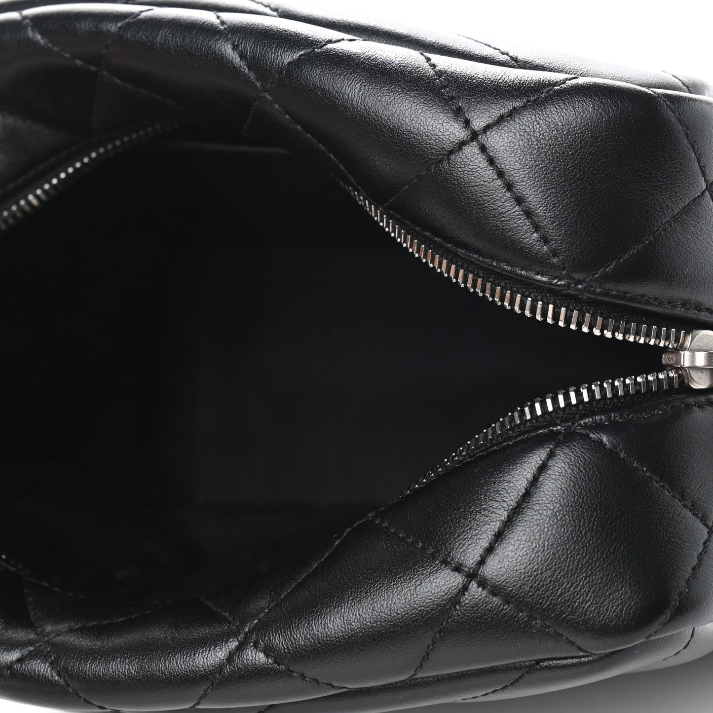 Calfskin Y Quilted Monogram Small Loulou Bowling Bag Black