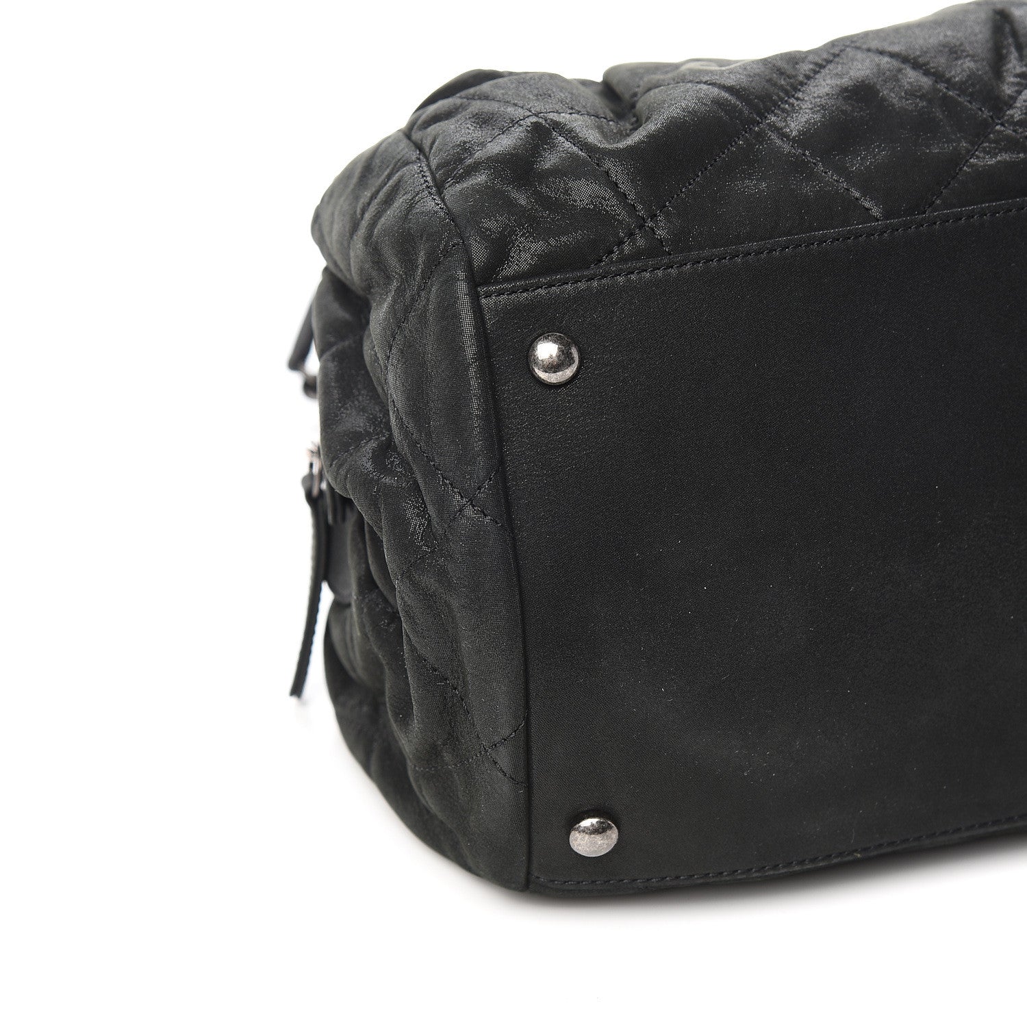 Chanel Iridescent Calfskin Chic Quilt Bowling Bag Black 8 of 11