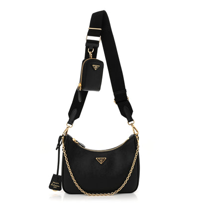 Prada Saffiano Lux Re-Edition 2005 Shoulder Bag Black 1 of 11