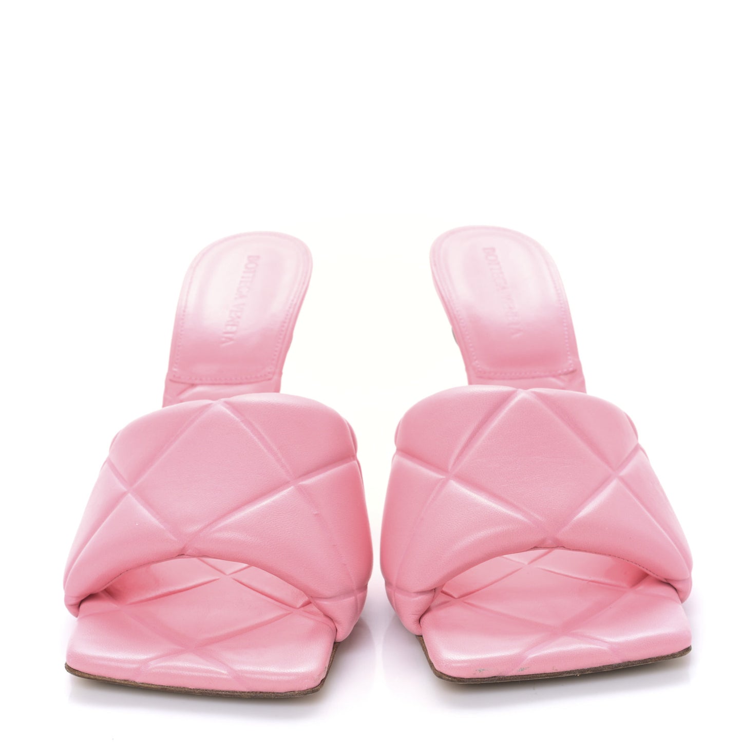 Nappa Quilted Rubber Lido Mule Sandals 40 Blossom