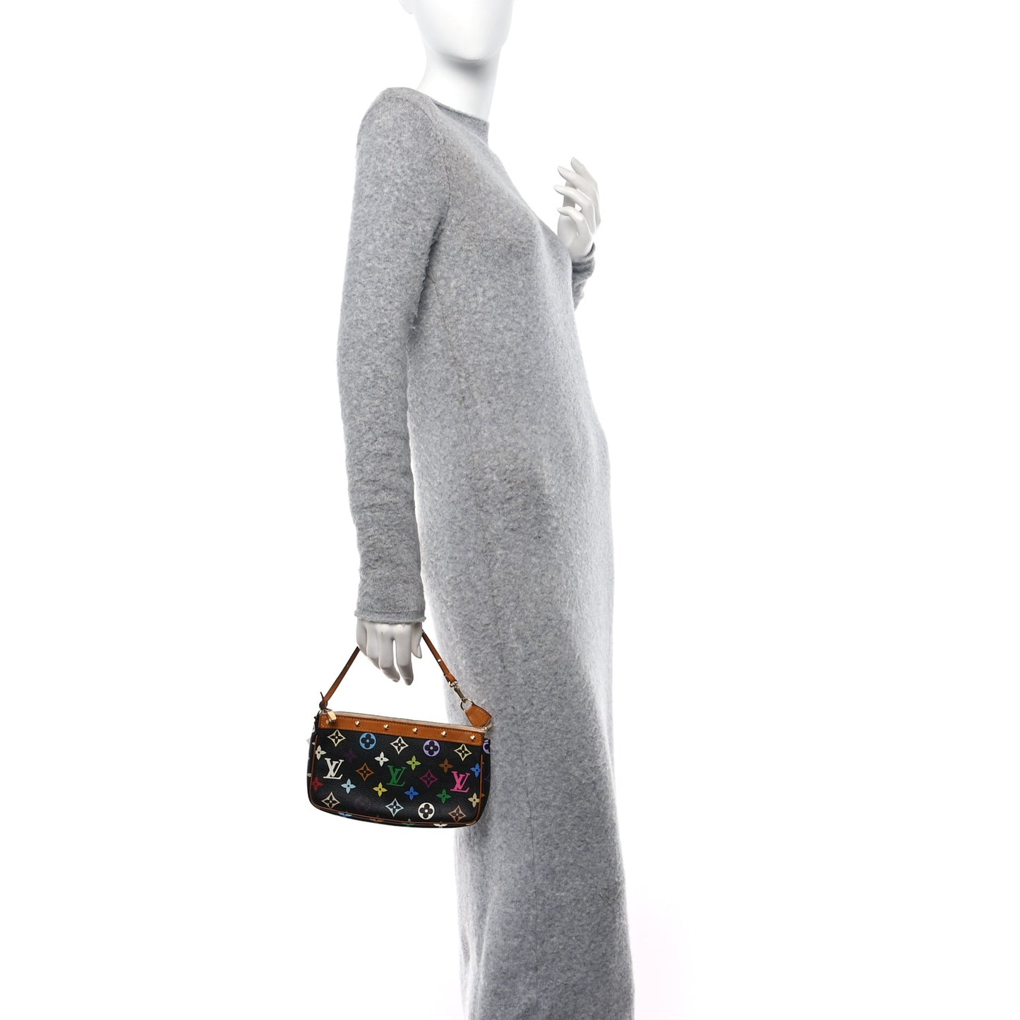Monogram Multicolor Pochette Accessories Black