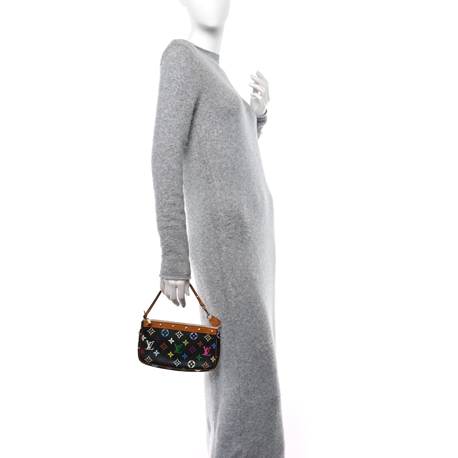 Louis Vuitton Monogram Multicolor Pochette Accessories Black 2 of 10