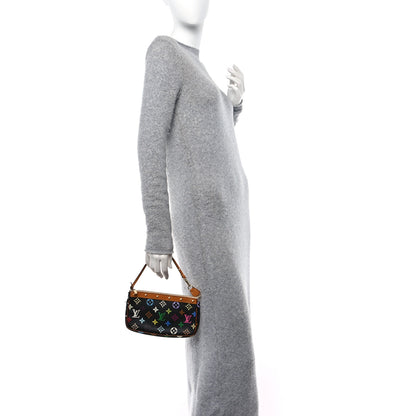Louis Vuitton Monogram Multicolor Pochette Accessories Black 2 of 10