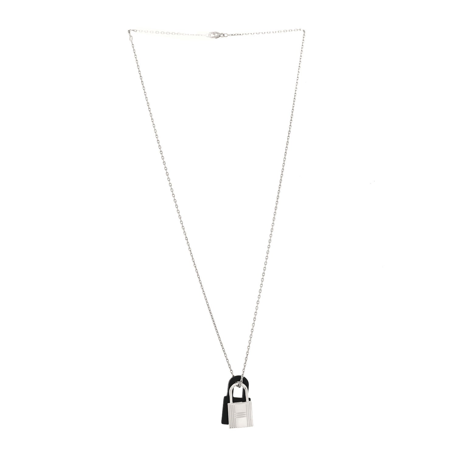 Hermes Swift Small O'Kelly Pendant Necklace Black 3 of 6