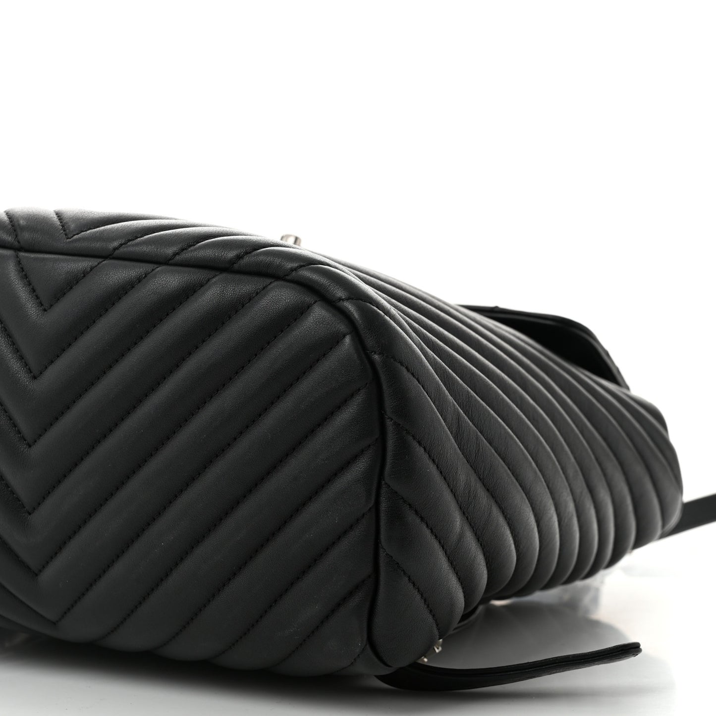 Calfskin Chevron Quilted Large Urban Spirit Backpack Black
