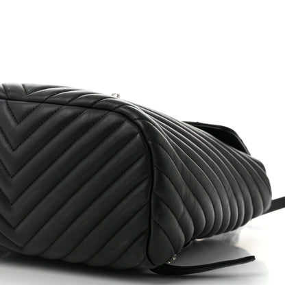 Chanel Calfskin Chevron Quilted Large Urban Spirit Backpack Black 10 of 10