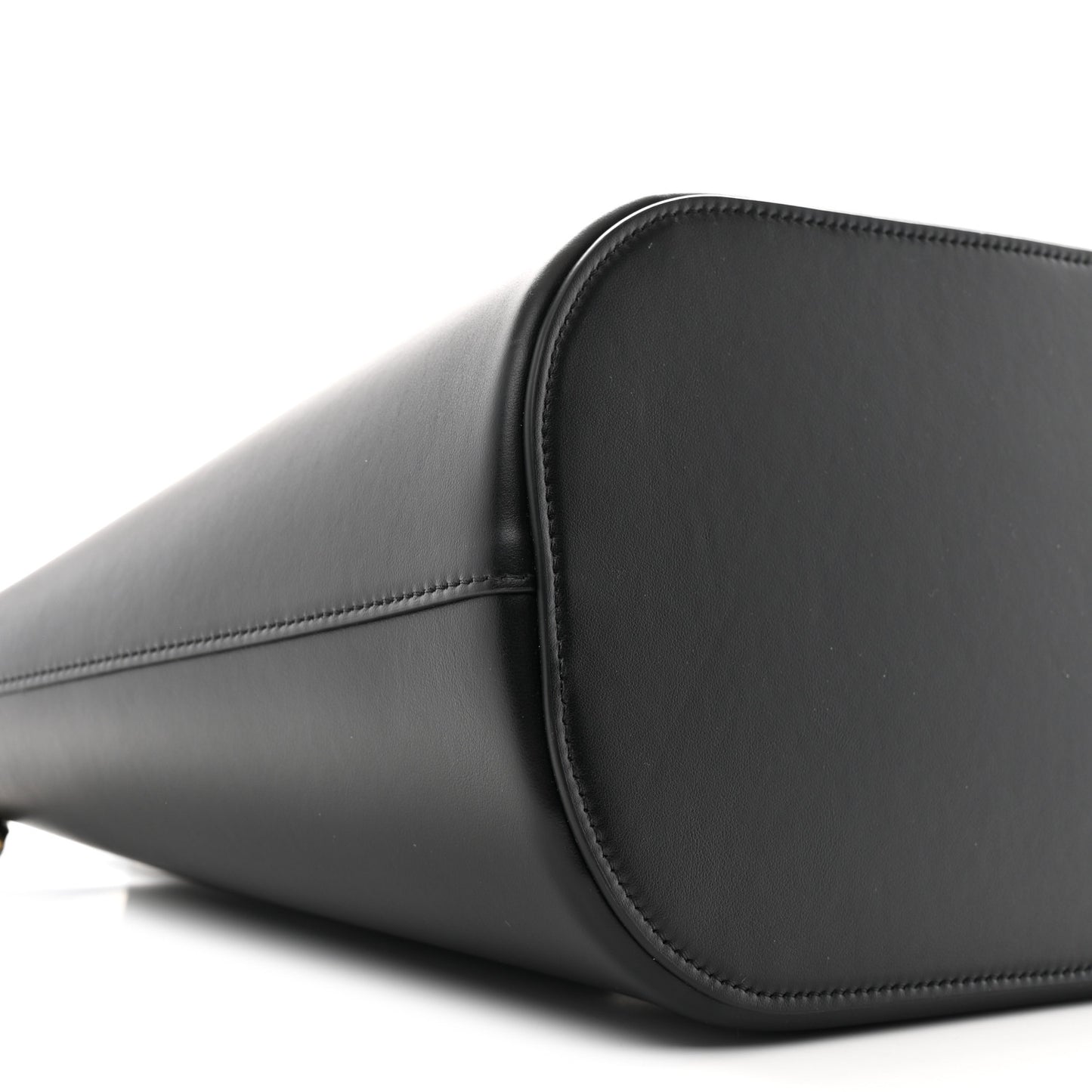 Smooth Calfskin Triomphe Medium Louise Bag Black