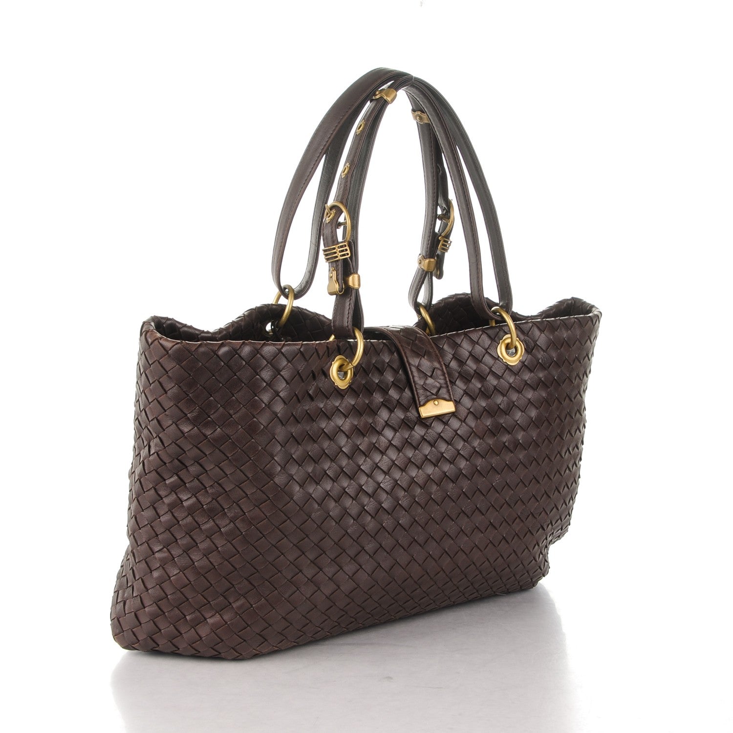Bottega Veneta Nappa Intrecciato Large Capri Tote Ebano 3 of 8