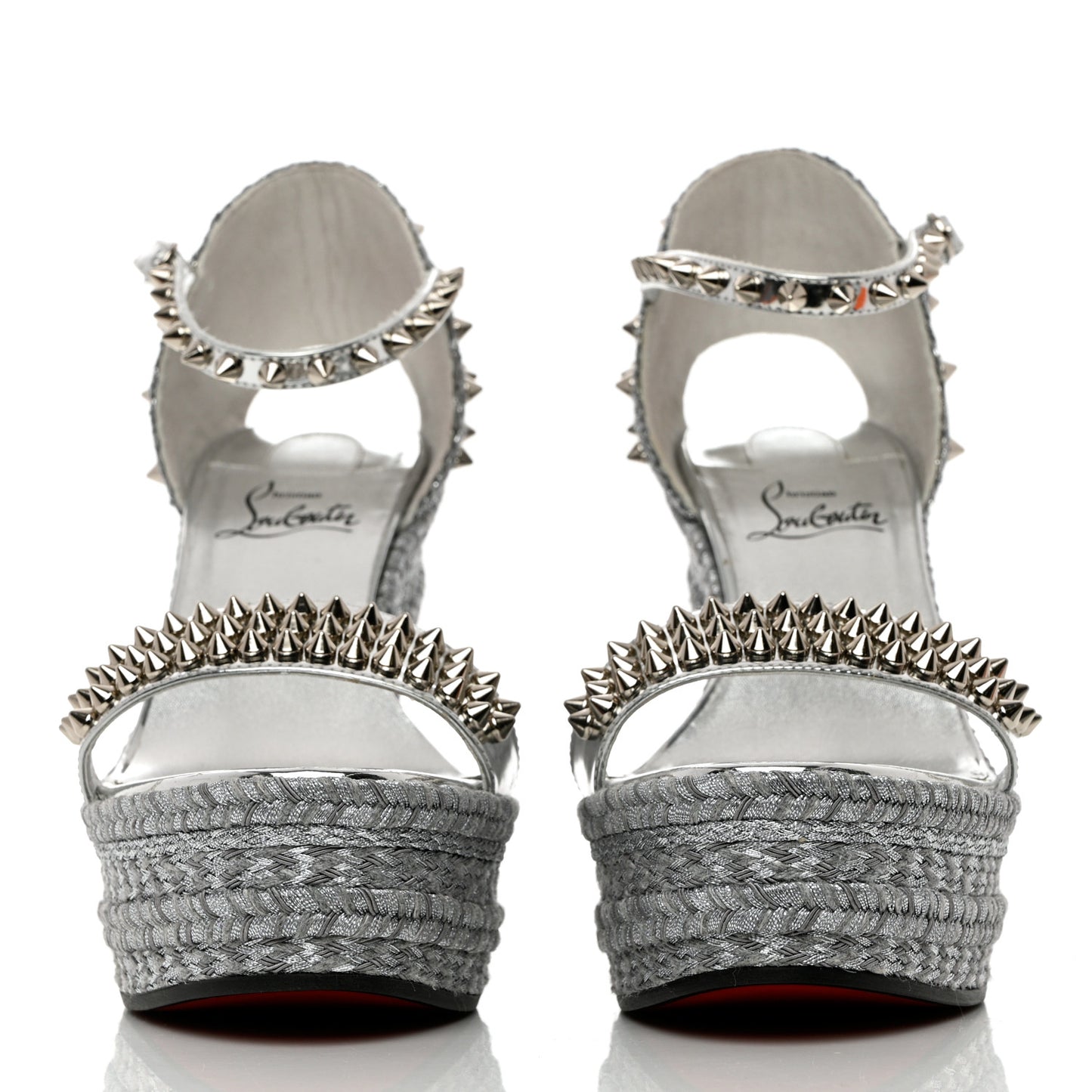 Calfskin Madmonica 120 Wedge Sandals 39 Silver