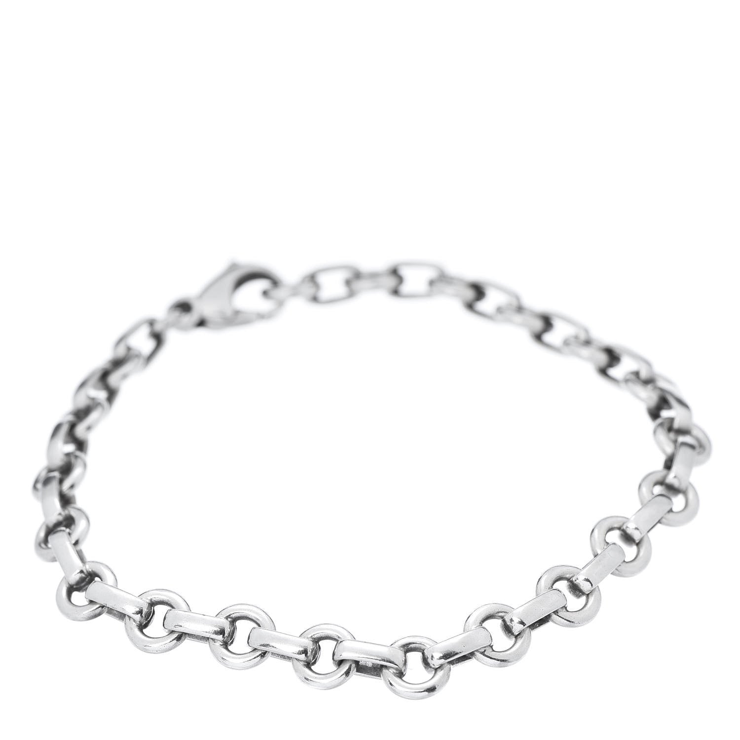 Tiffany Sterling Silver Round Chain Link Bracelet 1 of 6