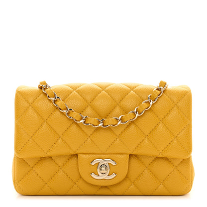 Chanel Caviar Quilted Mini Rectangular Flap Yellow 1 of 11