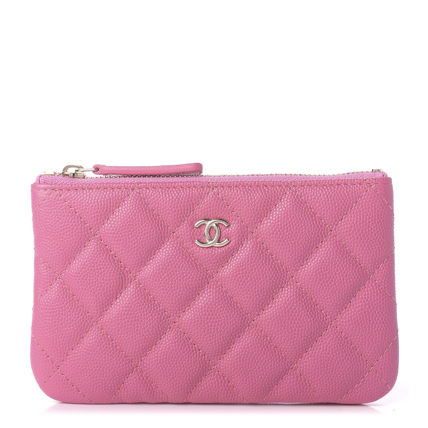 Chanel Caviar Quilted Coin Purse Case Pink 1 of 7