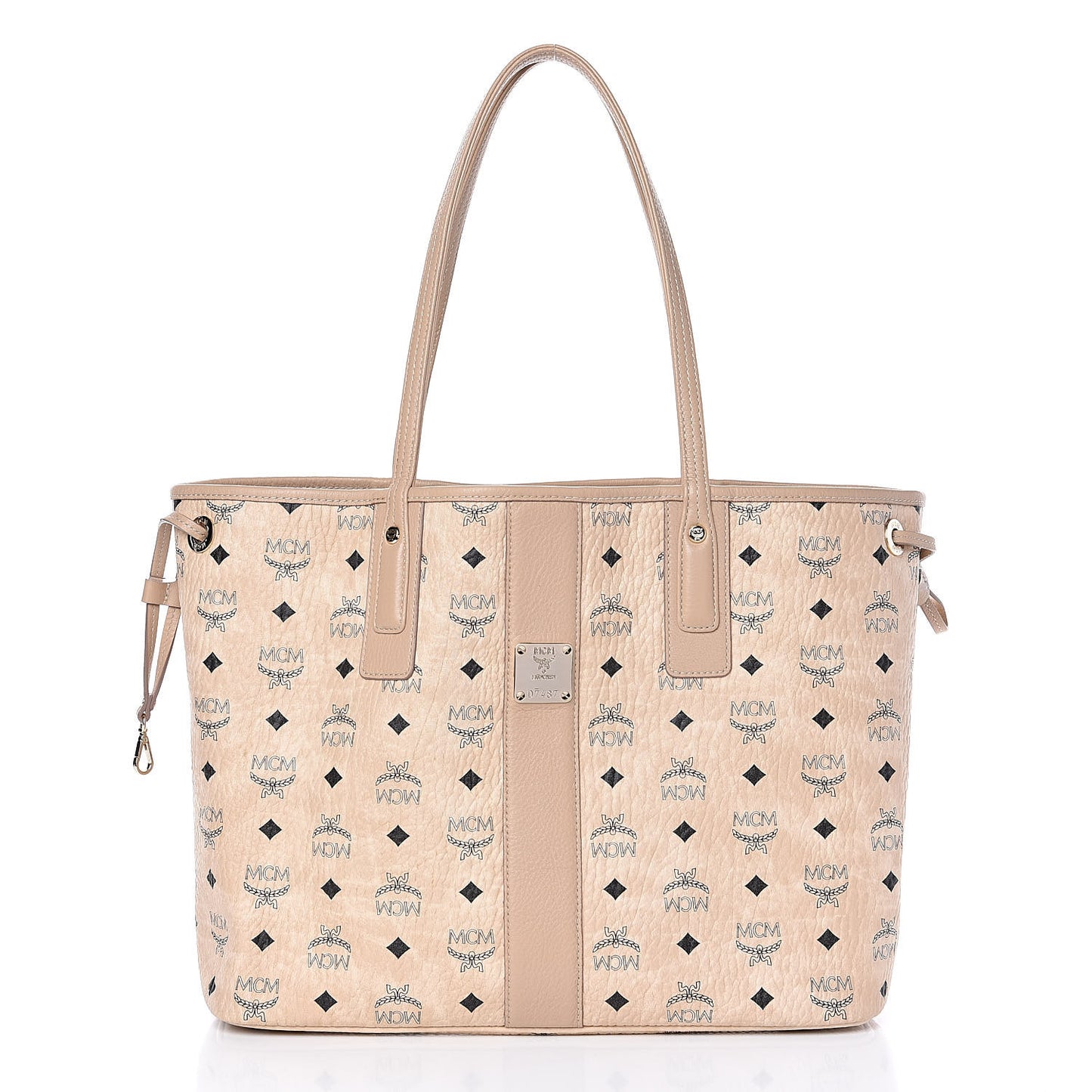 Visetos Medium Liz Reversible Shopper Tote Beige