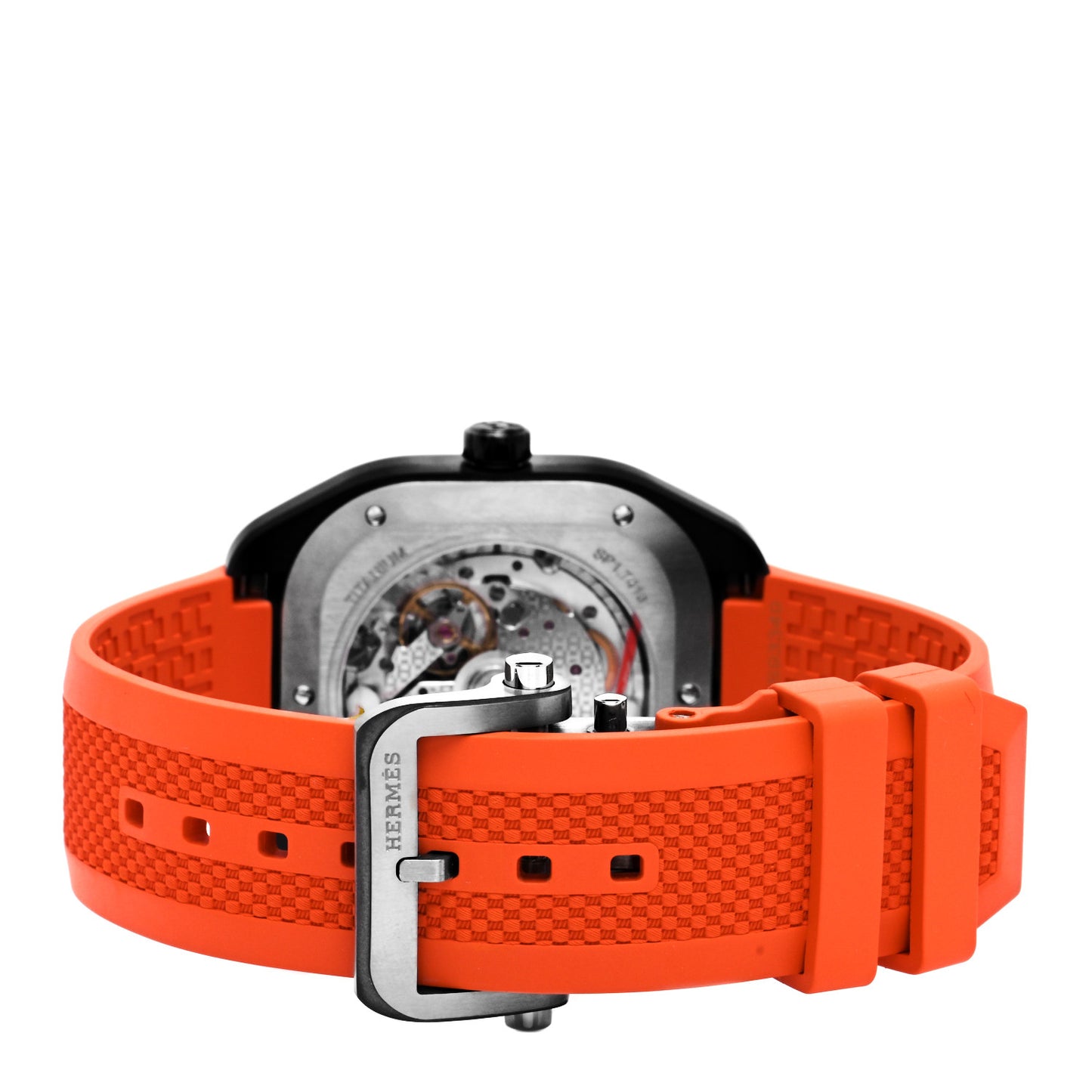 DLC Coated Titanium Rubber 39mm H08 Automatic Watch Orange