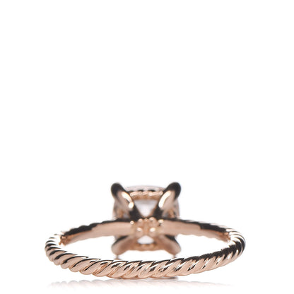 David Yurman 18K Rose Gold Diamond Morganite 7mm Chatelaine Ring 51 5.75 3 of 4
