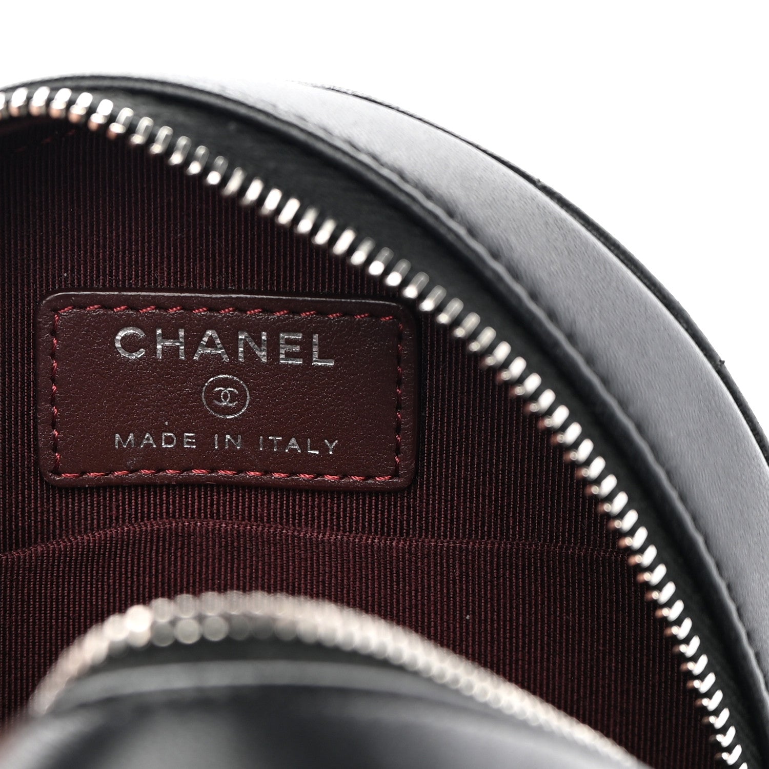 Chanel Lambskin Quilted Round Clutch With Chain Black 6 of 11
