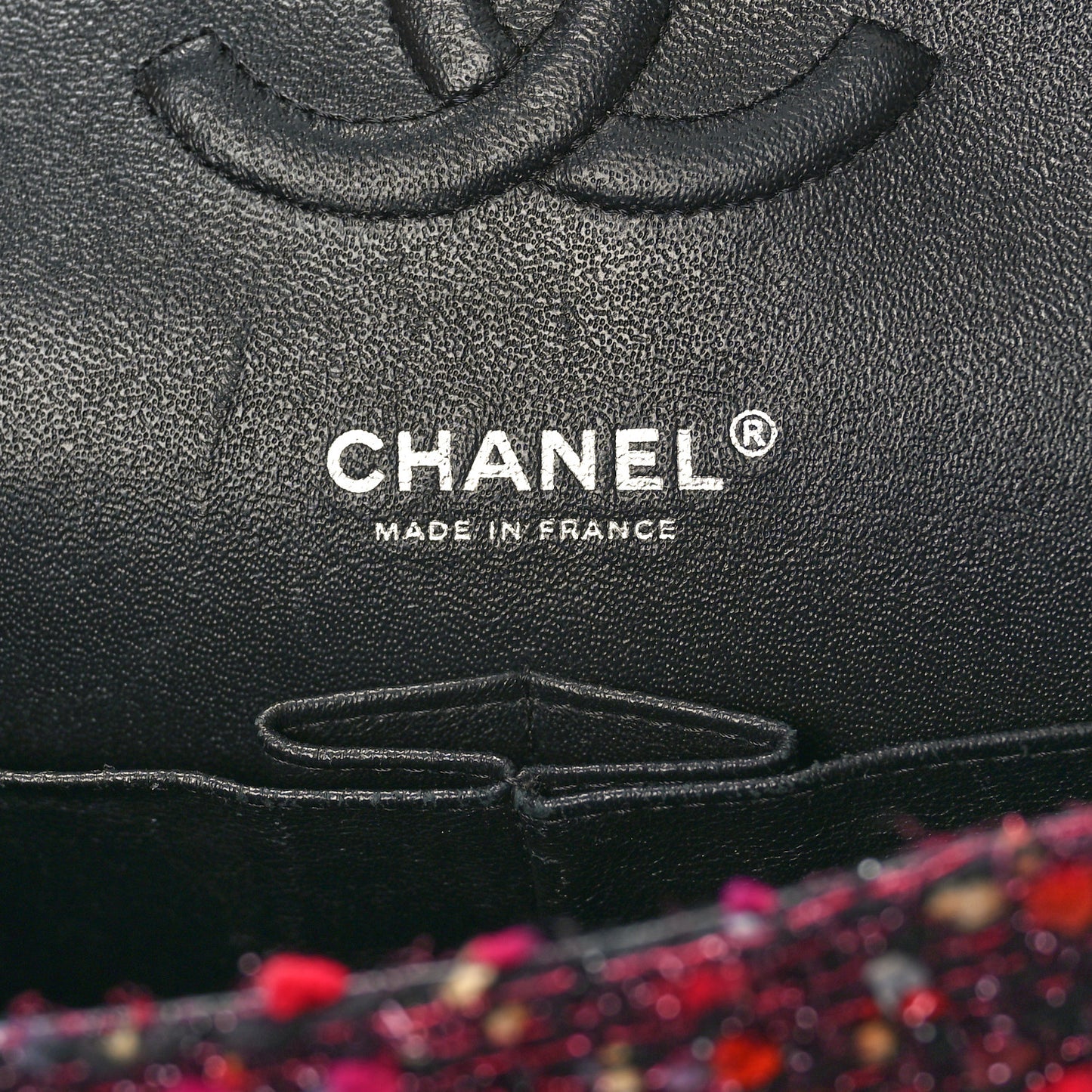 Tweed Quilted Medium Double Flap Multicolor