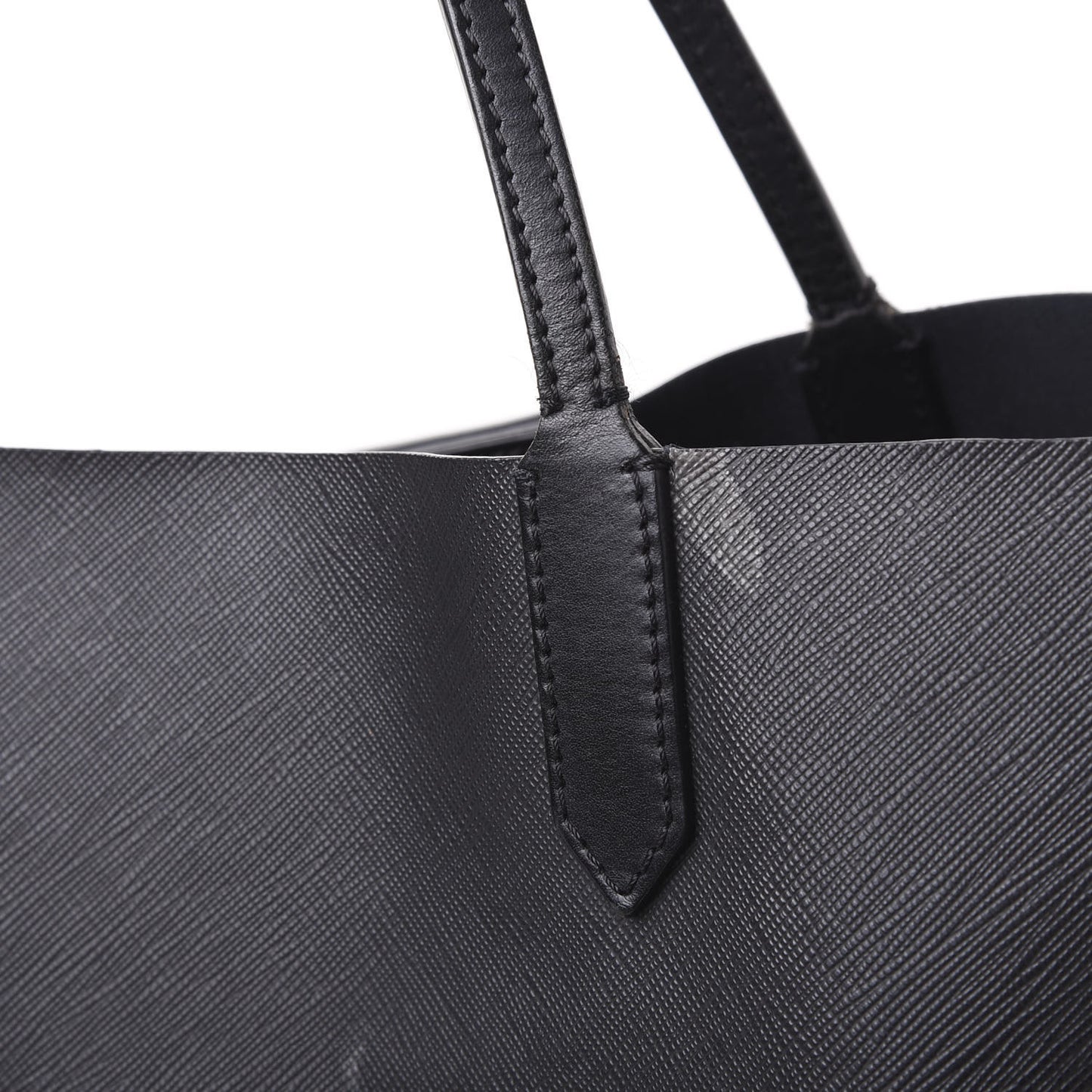 Textured Coated Canvas Favelas Large Antigona Tote Black