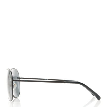 Chanel Aviator CC Sunglasses 4189-T-Q Black 3 of 8