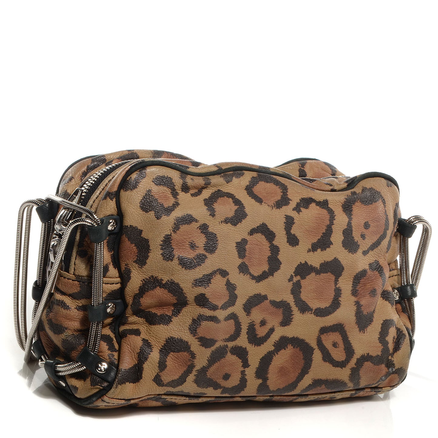 Goatskin Leopard Print Brenda Chain Bag