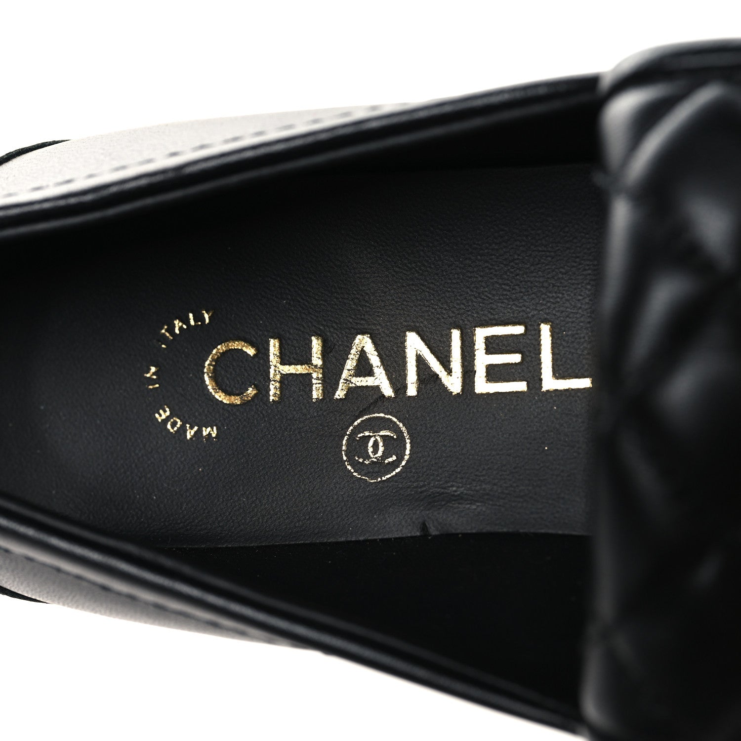 Chanel Lambskin Quilted CC Turnlock Loafers 38 Black 9 of 9