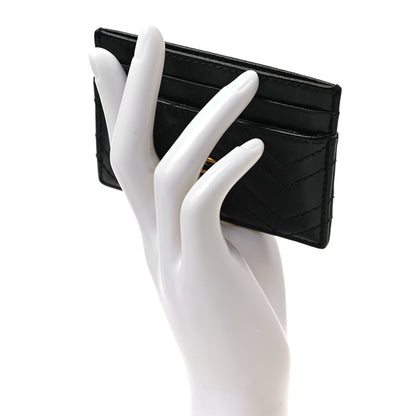 Gucci Calfskin Matelasse GG Marmont Card Holder Black 2 of 7