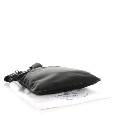 Prada Nylon Vela Flat Messenger Bag Black 4 of 7