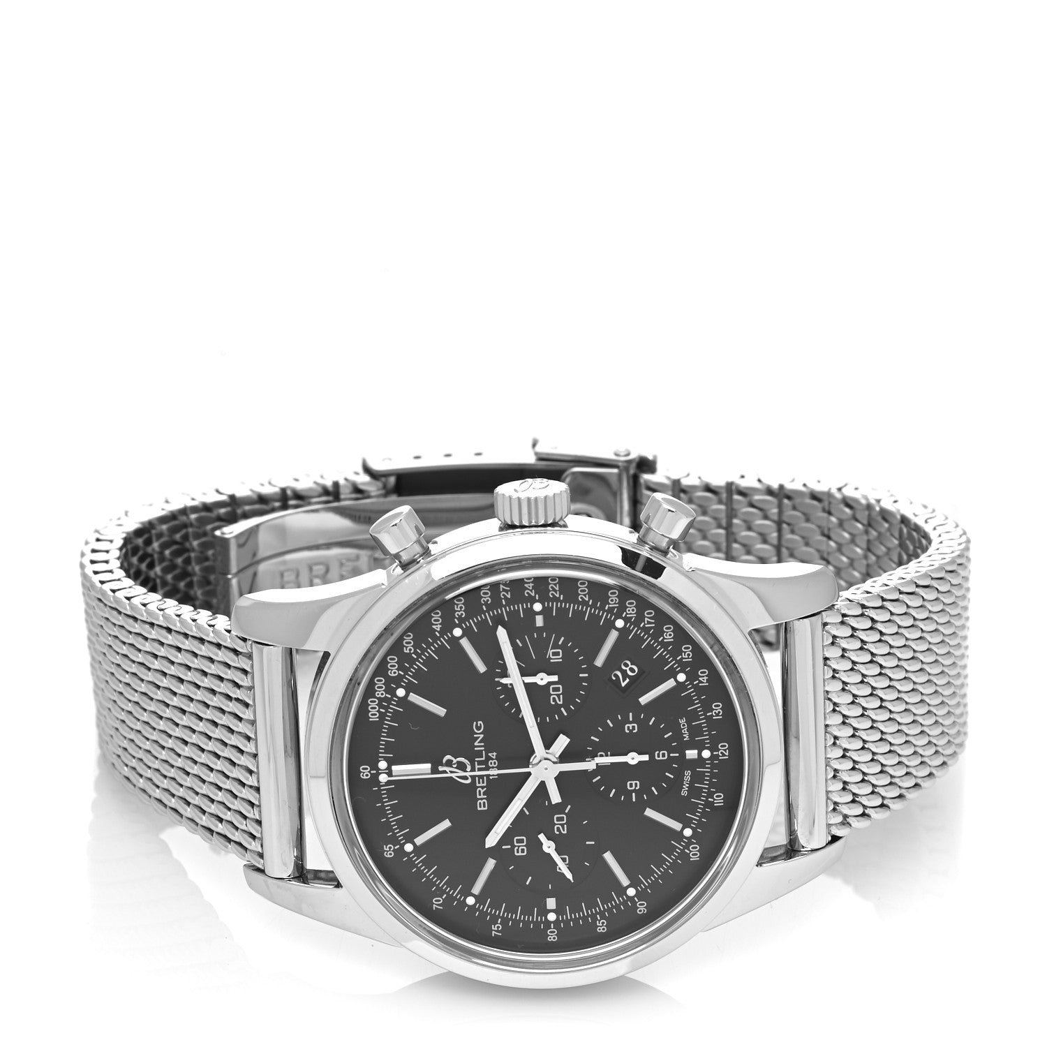 Breitling Stainless Steel 43mm Transocean Chronograph Automatic Watch Black AB0152 2 of 4